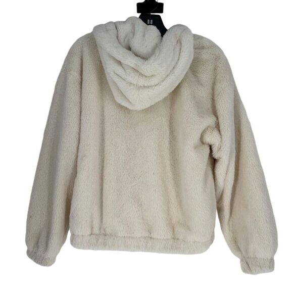 Thread & Supply Women's‎ Marshmallow Faux Fur Zip-Up Hooded Jacket Size Small - Picture 5 of 10